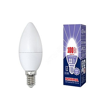 лампа св/д NORMA LED свеча С37 (11W) 220V/4000K/E27, UL-00003814