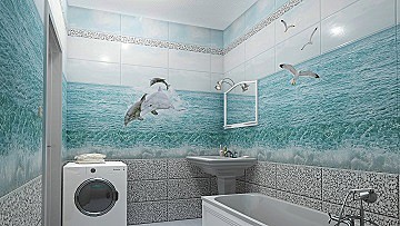 Панель ПВХ 0,20*2,6м Море.Чайки (панно 3шт)