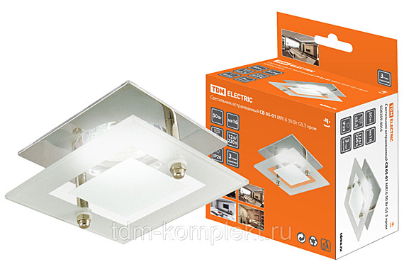 светильник встр. TDM СВ 05-01 MR16 50w GU5.3 хром (Р)