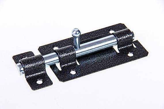 задвижка дверная ЗД-01 полимерное покрытие, цвет серебро