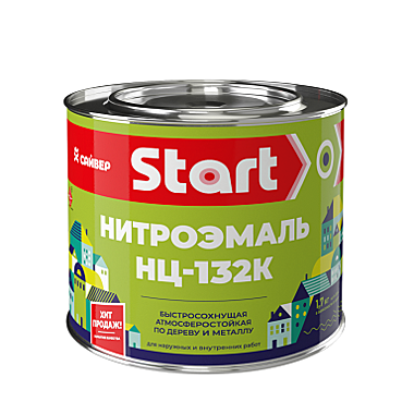 Эмаль НЦ 132К START белая 1,7кг