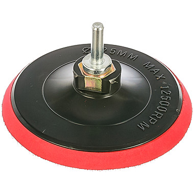 Насадка для дрели и УШМ с липучкой, 125мм,с адаптером с М14 на d8мм//Сибртех 