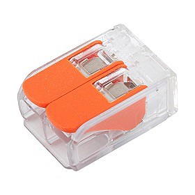 Клемма СМК 221-412, 2-х прозрачная с рычажками