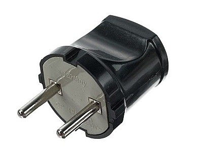 вилка Smartbuy прямая б/з, черная 10А, SBE-10-P04-b