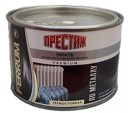 эмаль FERRUM акриловая ДЛЯ РАДИАТОРОВ отопления (0,4кг) Престиж