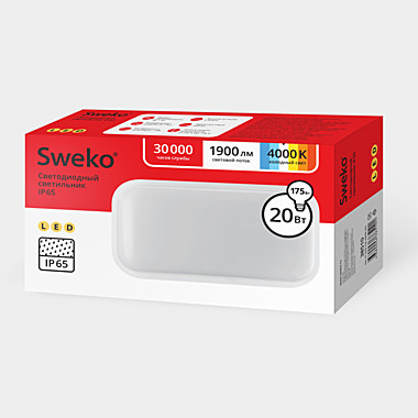Светильник светодиодный Sweko SDBO-L1-IP20-18W-600-6K-MO