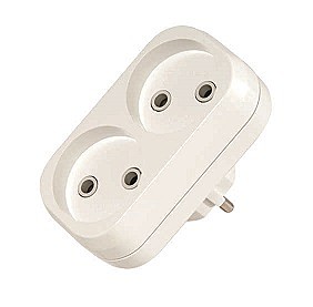 двойник Smartbuy линейный б/з 10А, белый 1*BL, SBE-10-A02-2