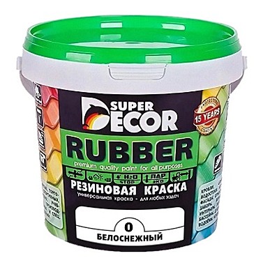 Резиновая краска Rubber №00 белоснежный 1кг