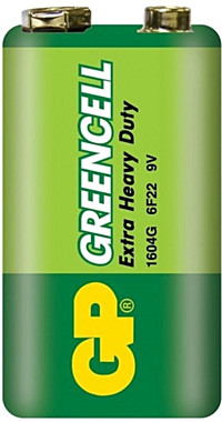 Батарейка GP GreenCell Крона 6F22 Shrink 1 Heavy Duty 9V