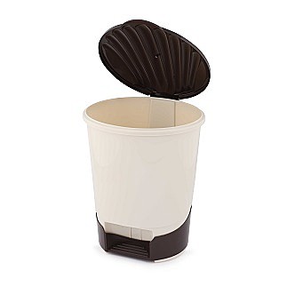 Ведро для мусора 10л с педалью слоновая кость 272*266*337 Альтернатива