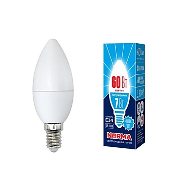 лампа NORMA LED Свеча С37 (7W) 220V/4000K/E27