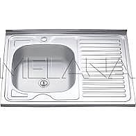 мойка нерж. 600*800*160мм Л толщ. 0,6мм Мелана сифон 