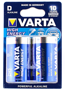 батарейка Varta High Energy LR20 2*BL (Р) 1шт.