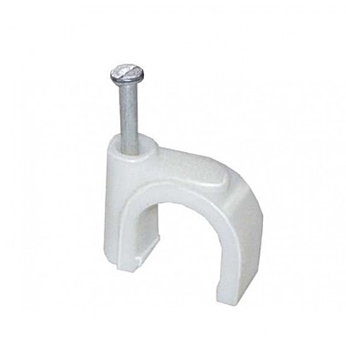 Скоба 5 мм круглая пластиковая (50шт) TDM