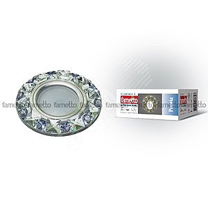 светильник DLS-P123 GU5.3 CHROME/CLEAR+PURPLE Fametto