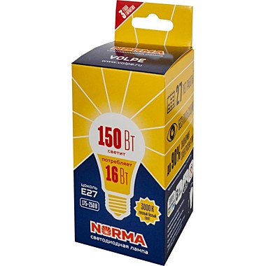 лампа св/д NORMA LED Груша A60 (16W) 220V/4000K/E27
