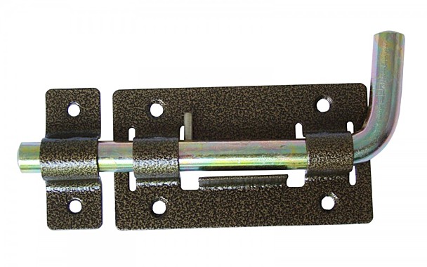 задвижка дверная ЗД-03 гаражная, полимерное покрытие, цвет бронза